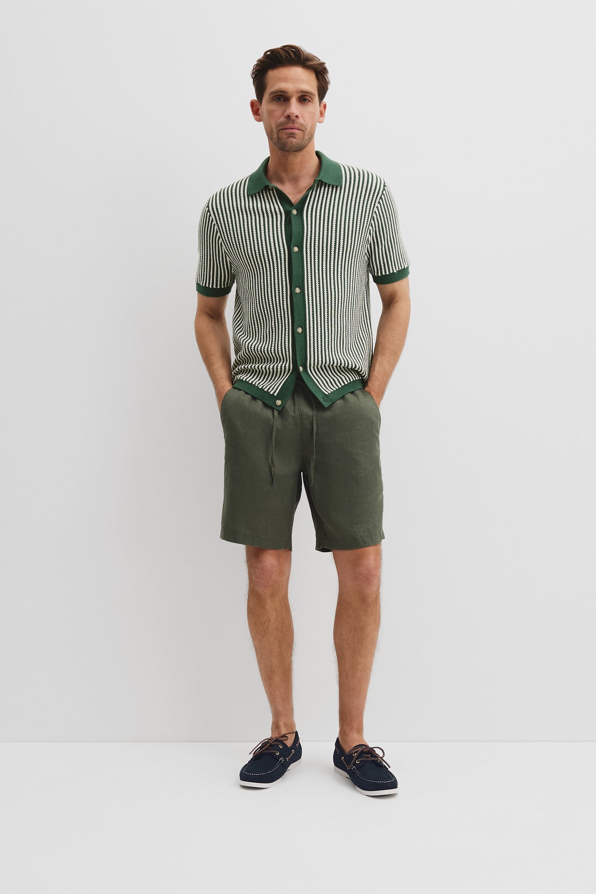 Organically Grown Linen Drawcord Short