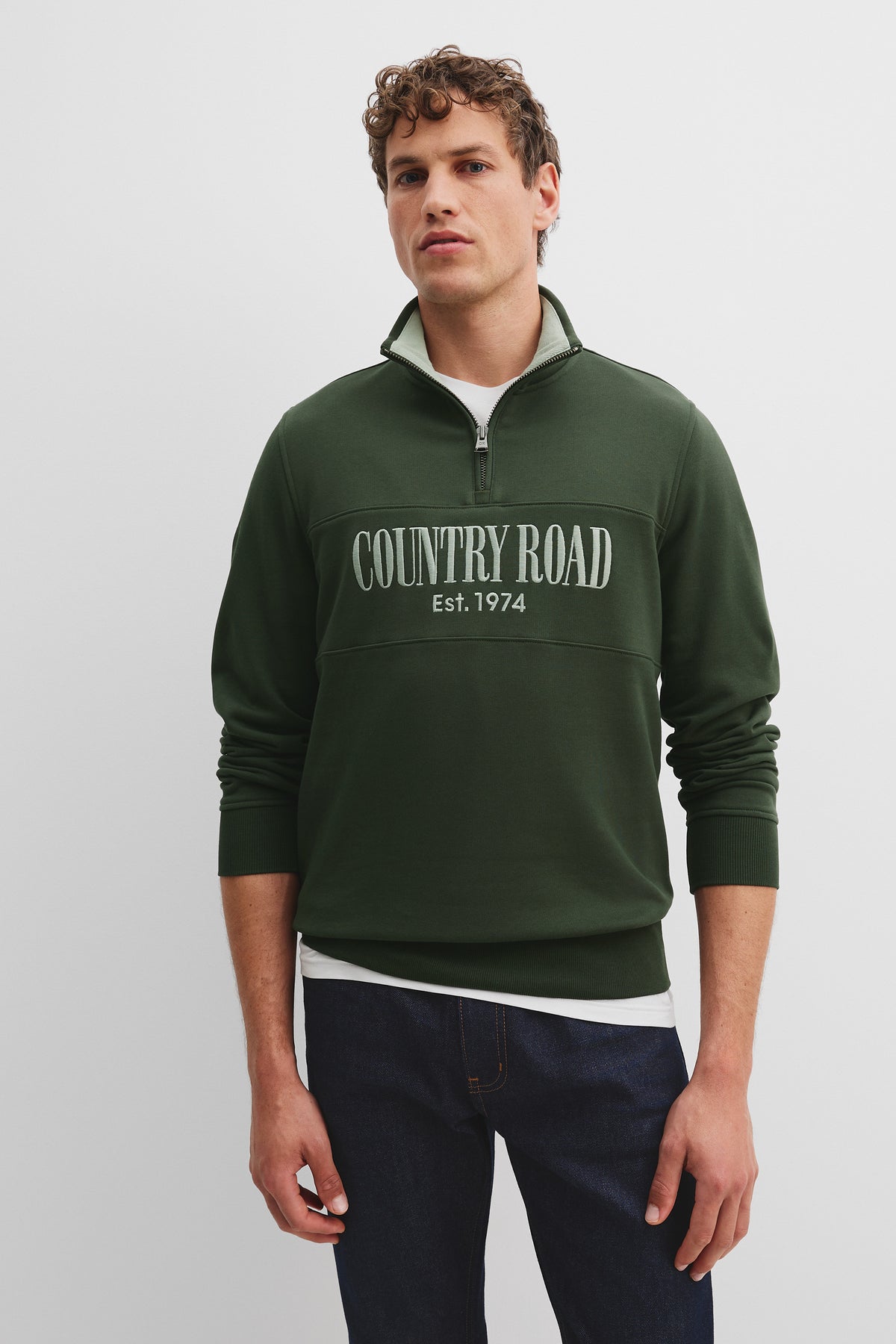Australian Cotton Half Zip Heritage Sweat