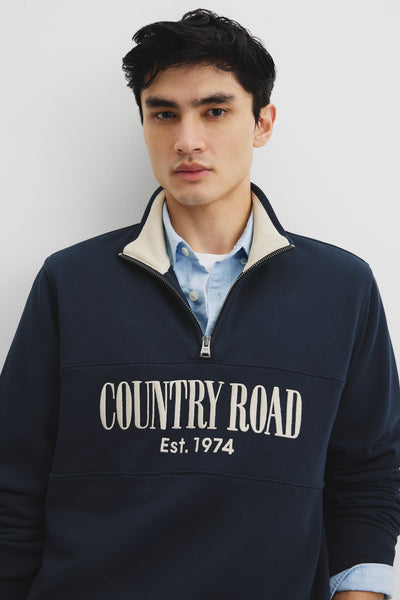 Australian Cotton Half Zip Heritage Sweat