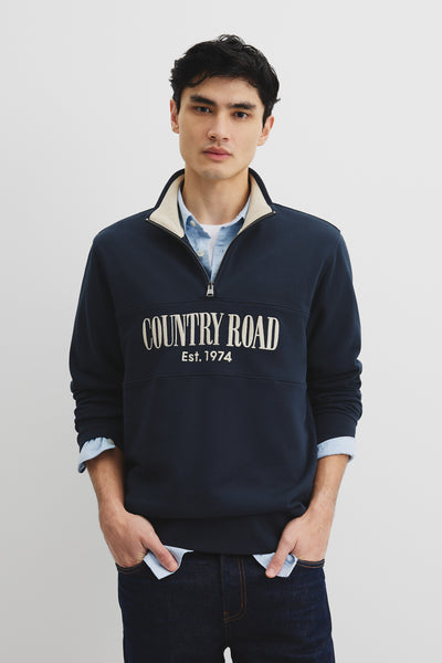 Australian Cotton Half Zip Heritage Sweat
