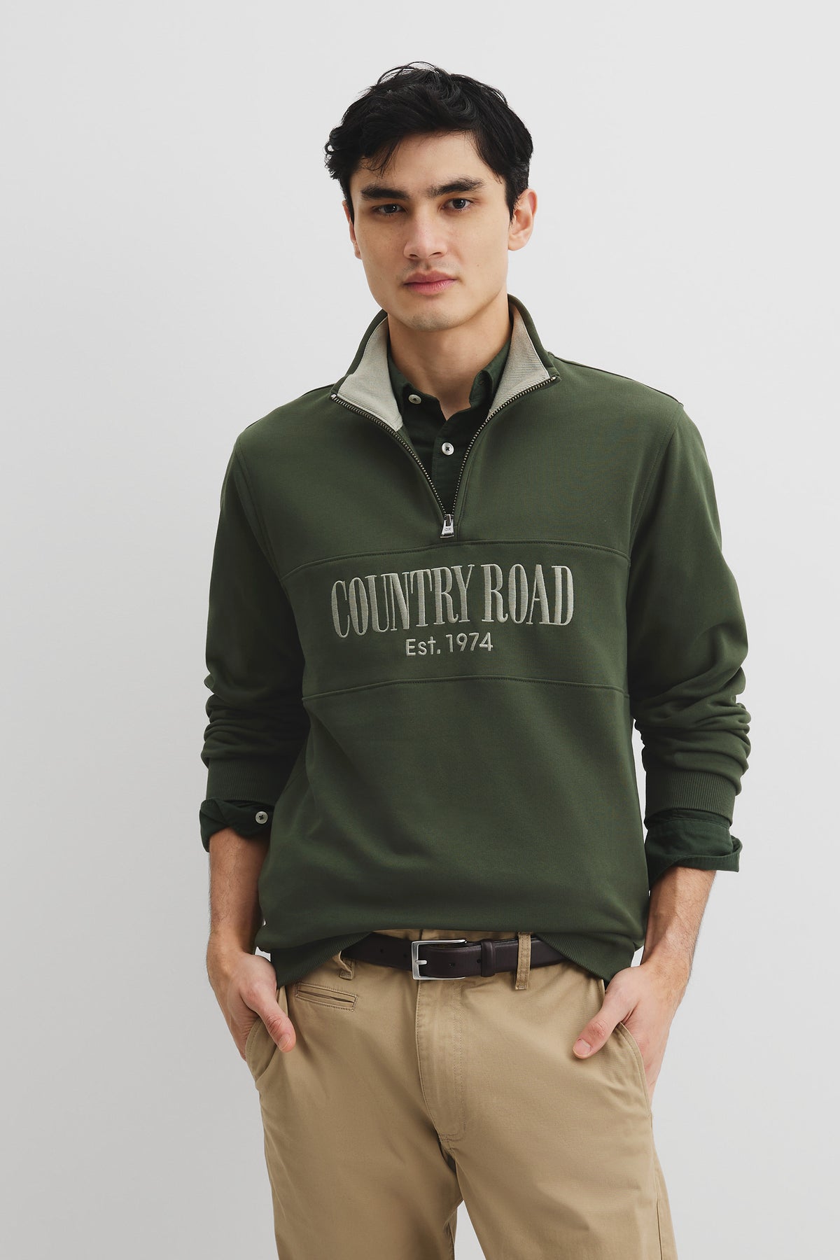 Australian Cotton Half Zip Heritage Sweat