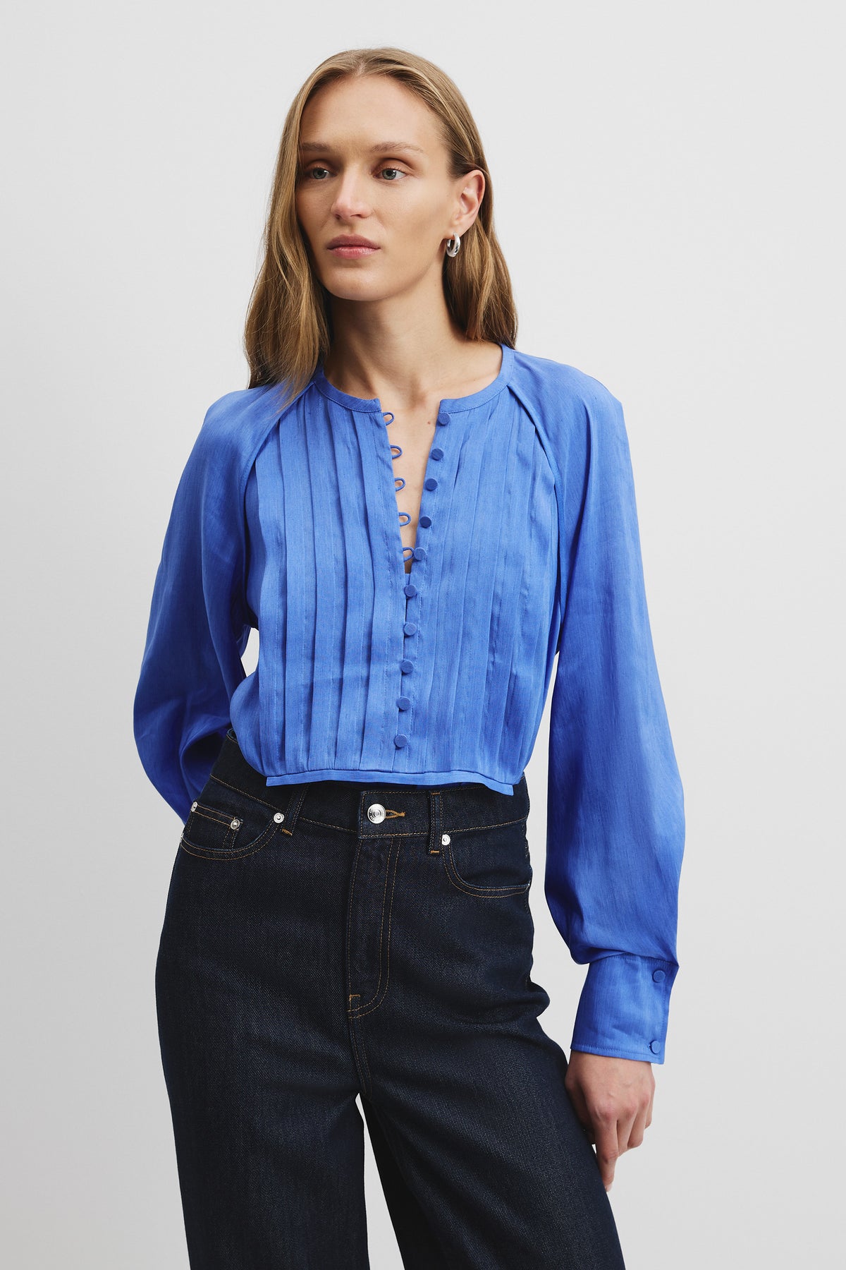 Fluid Long Sleeve Popover