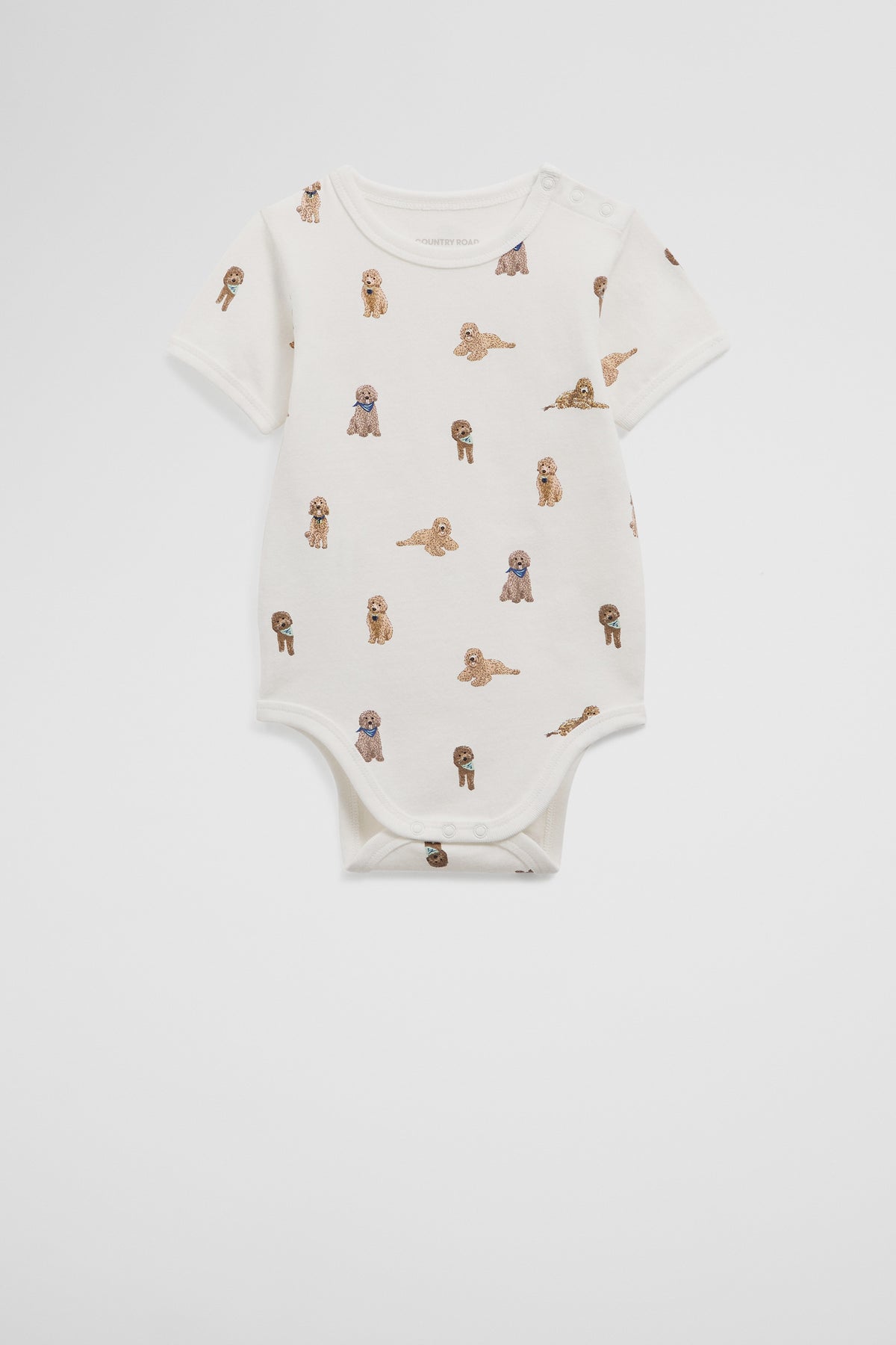 Organically Grown Cotton Puppy Print Bodysuit