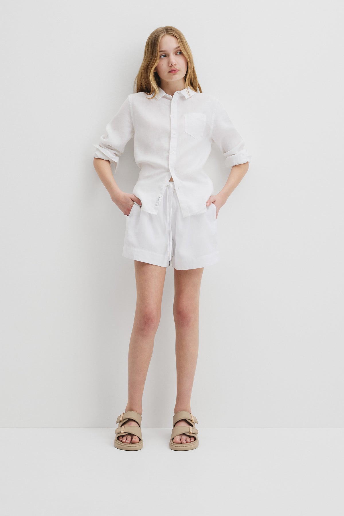 Teen Organically Grown Linen Short
