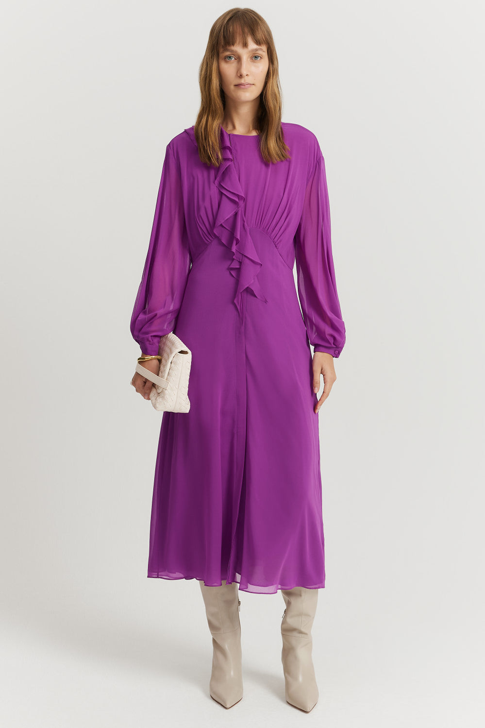 Ruffle Detail Maxi Dress