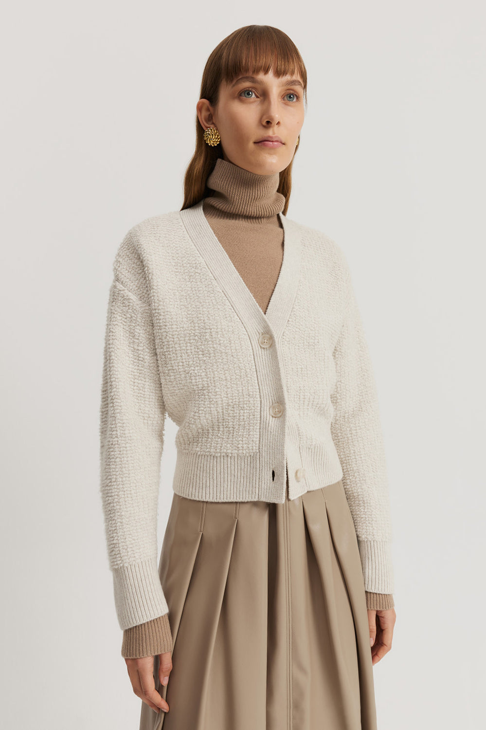 Boucle Crop Cardigan