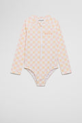 Recycled Nylon Blend Check Swimsuit