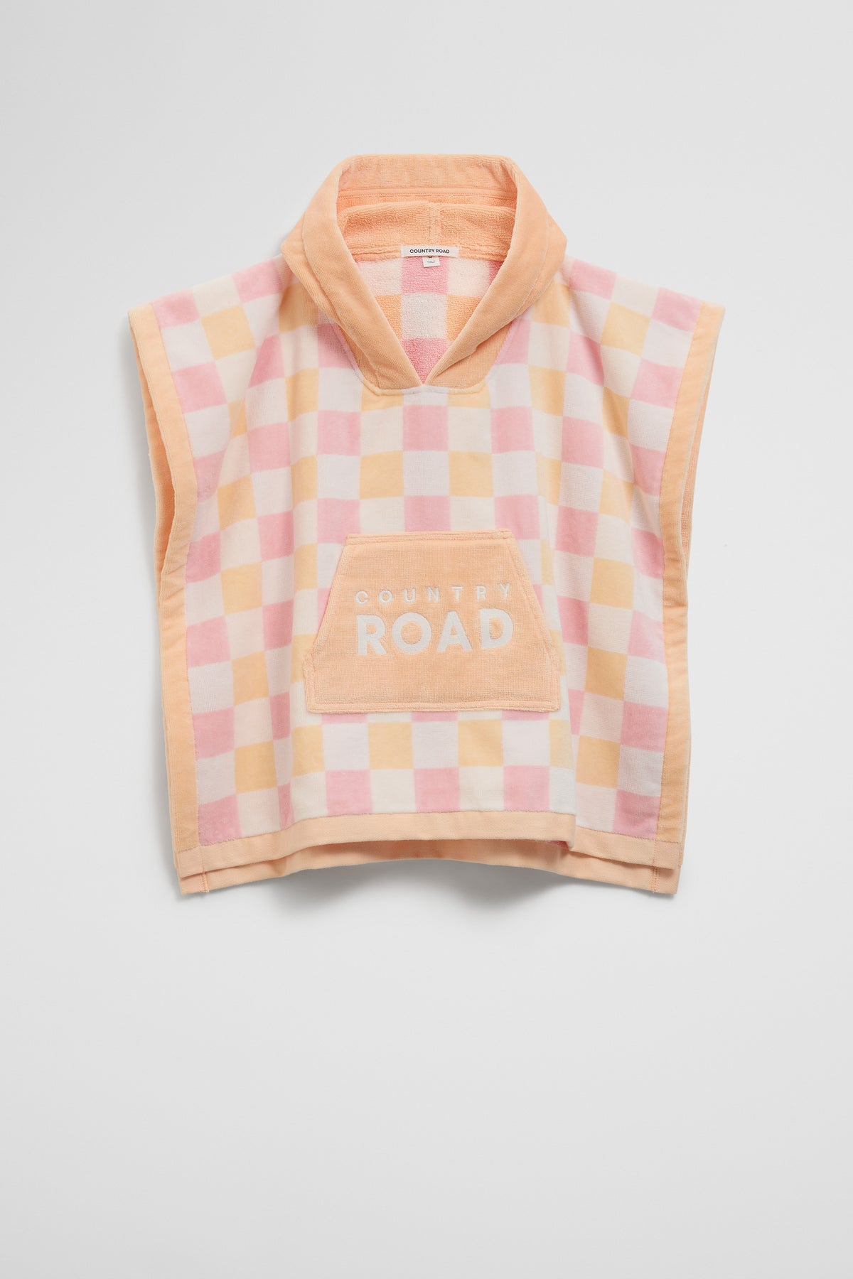 Australian Cotton Check Logo Poncho