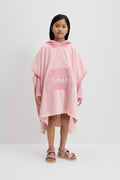 Cotton Stripe Logo Poncho