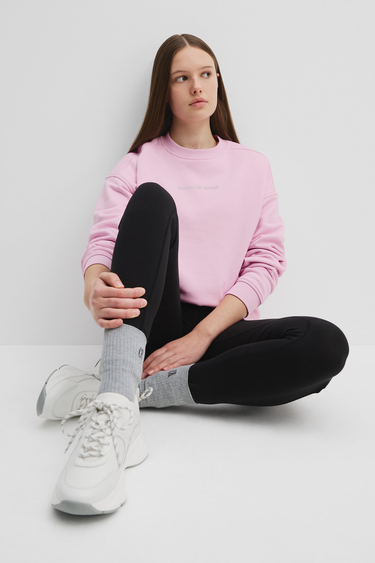 Teen Cotton Blend Longline Logo Sweat