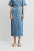 Soft Denim Maxi Skirt