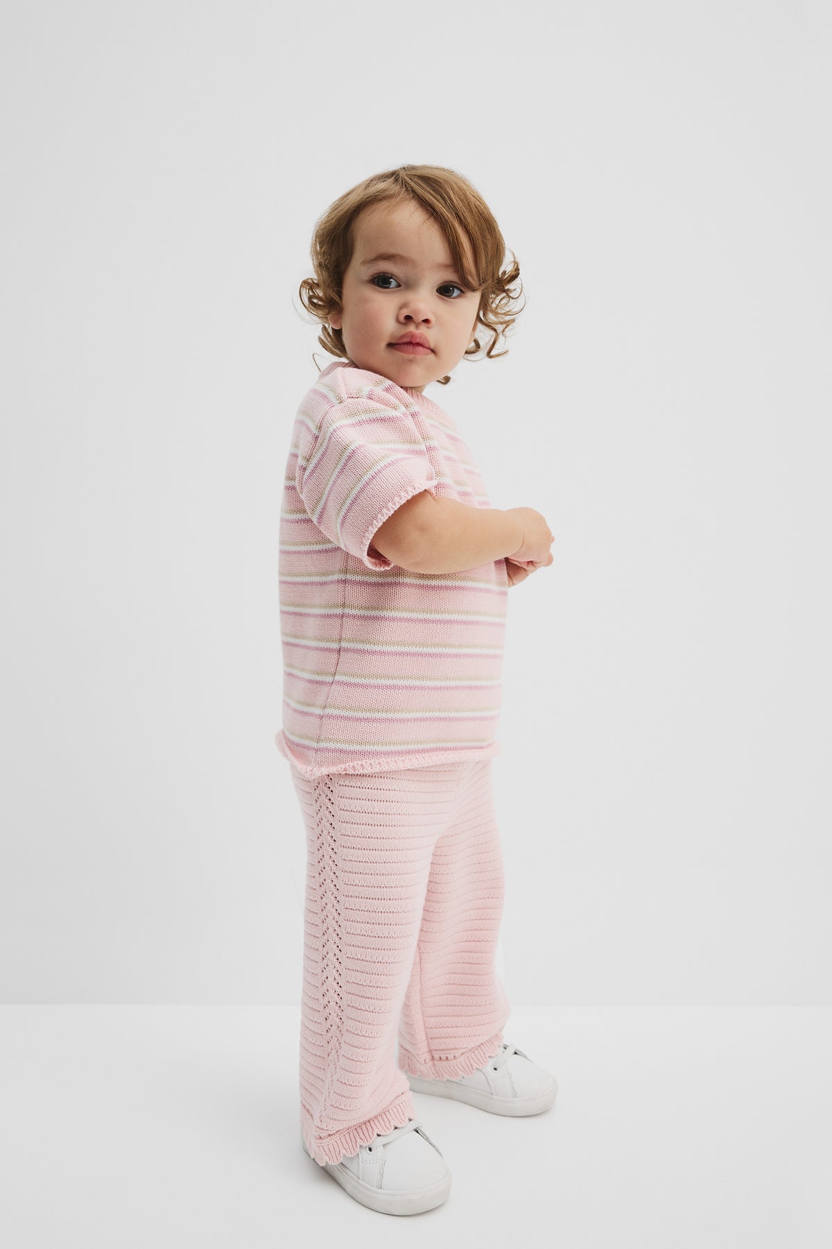 Organically Grown Cotton Pointelle Knit Pant