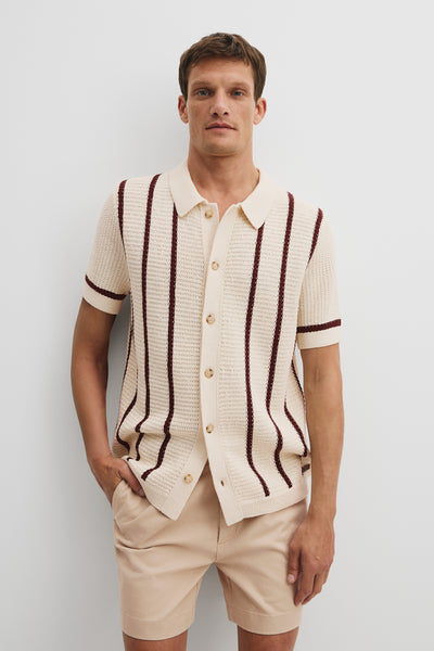 Cotton Textured Knit Shirt