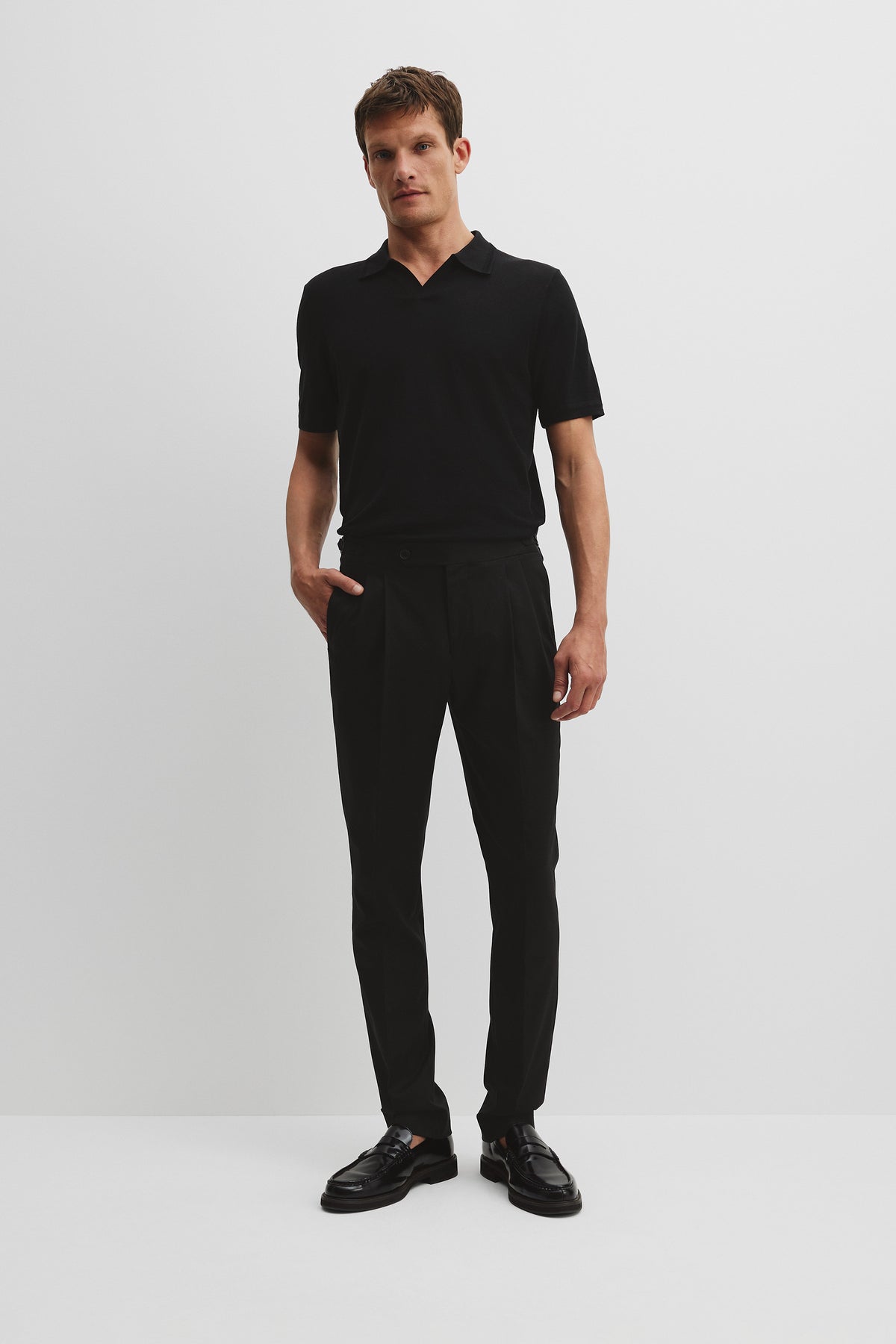 Lyocell Blend Buckle Pant