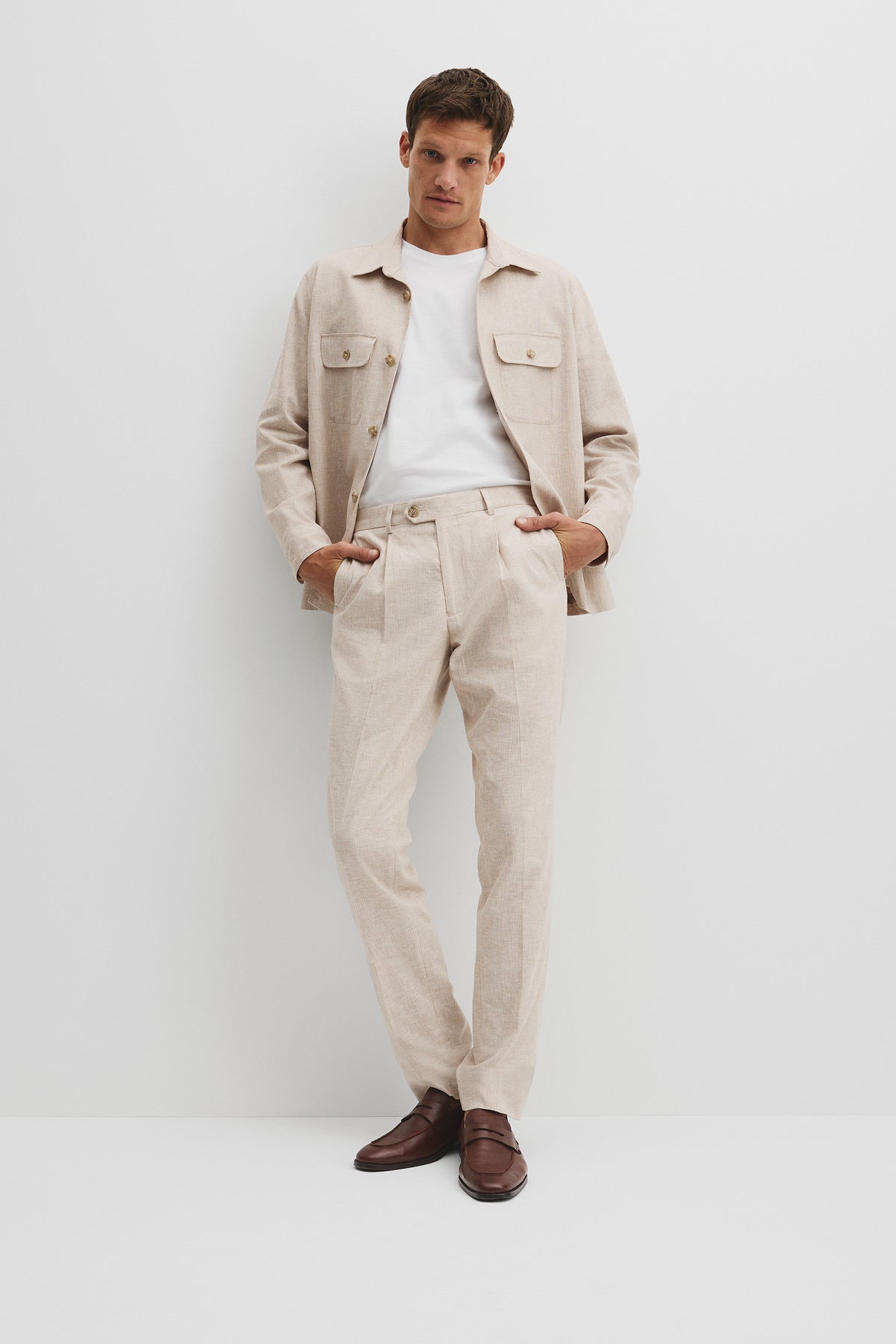 Linen Pinstripe Pant