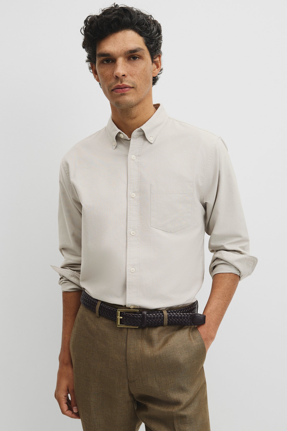 Regular Fit Australian Good Earth Cotton Oxford Shirt