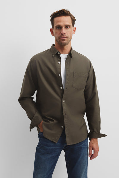 Regular Fit Australian Good Earth Cotton Oxford Shirt