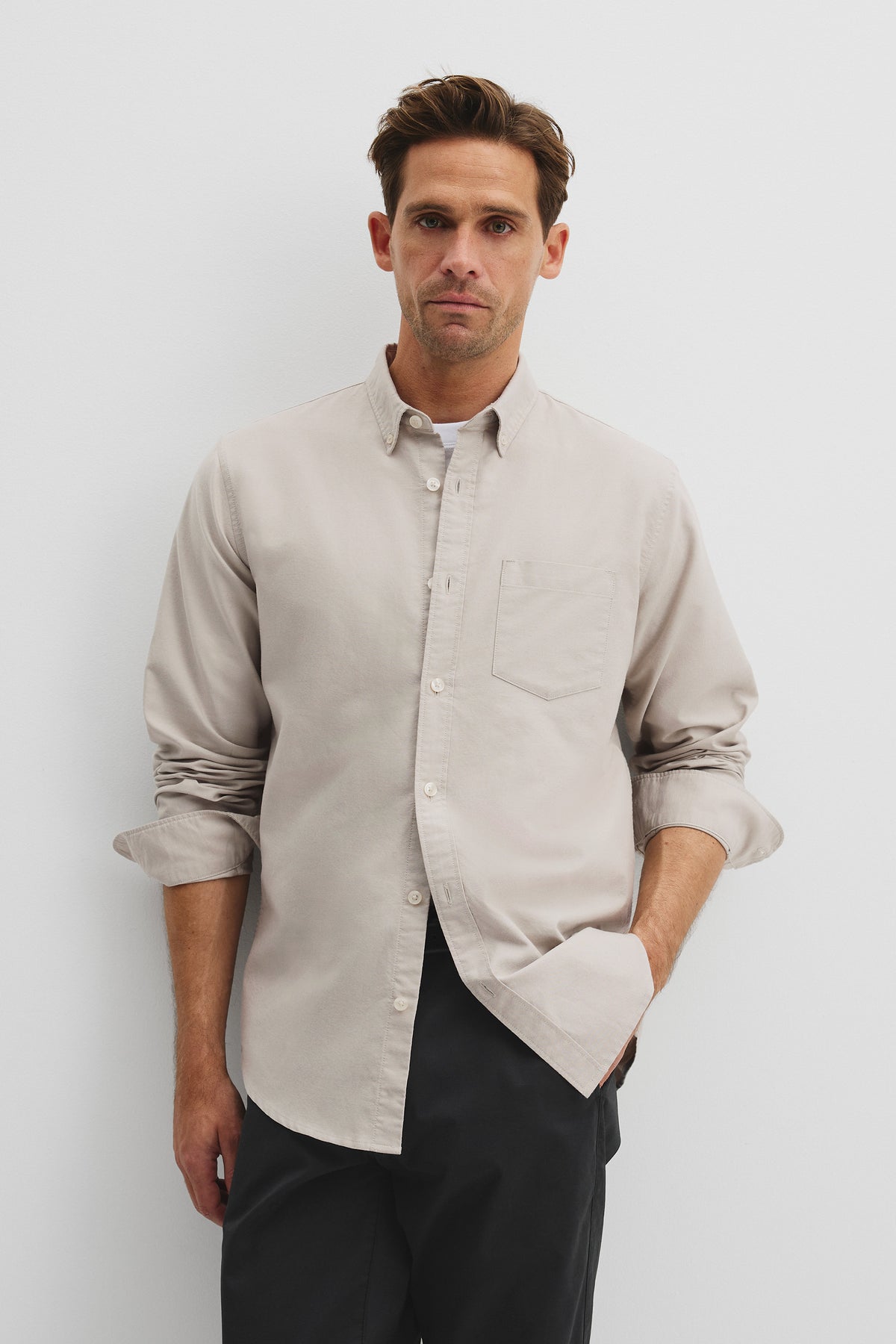 Regular Fit Australian Good Earth Cotton Oxford Shirt