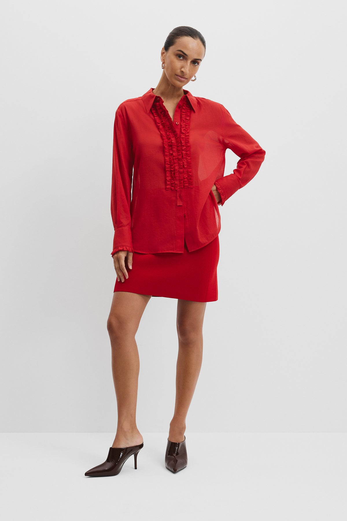 Ruffle Organza Shirt