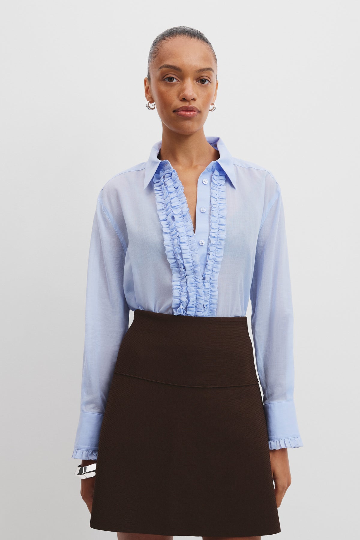 Ruffle Organza Shirt