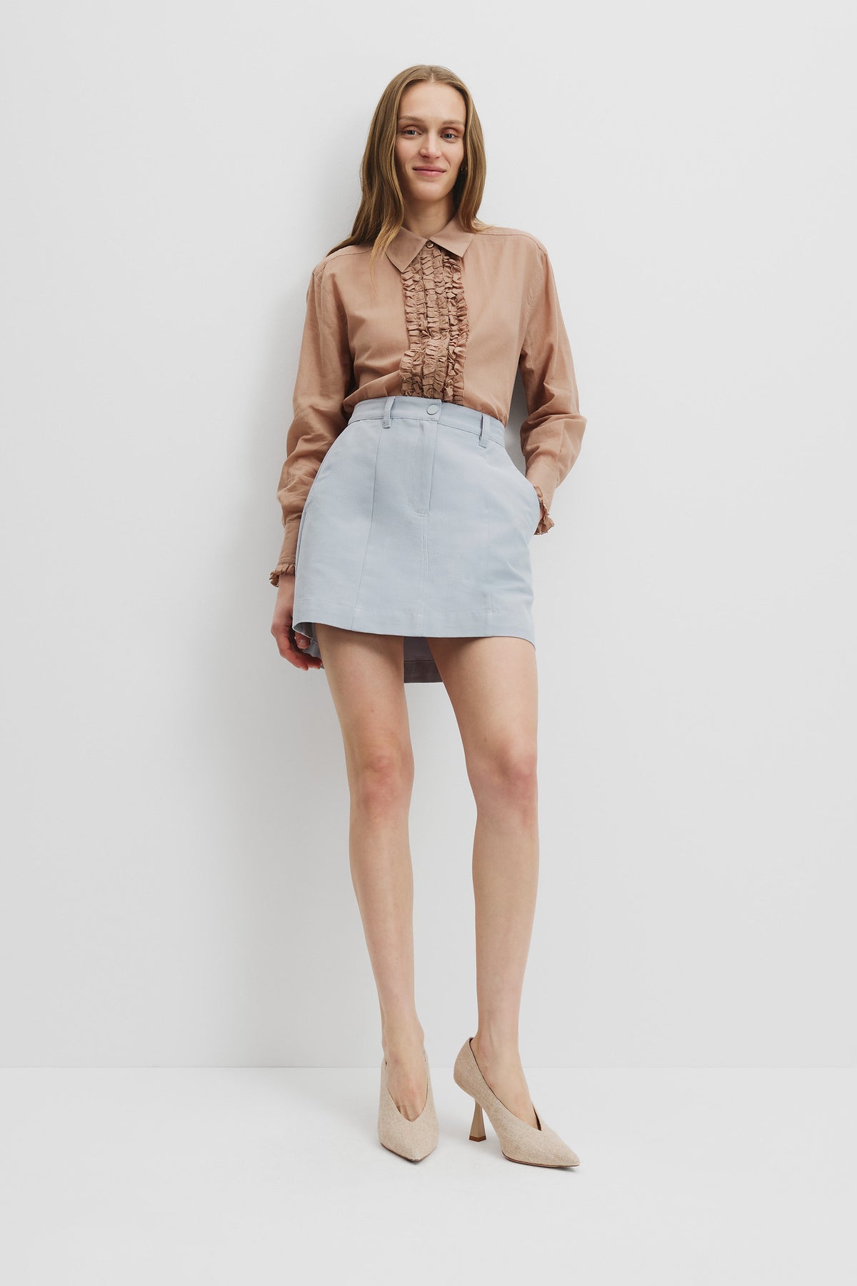 Ruffle Organza Shirt