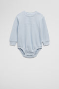 Cotton Waffle Logo Long Sleeve Bodysuit
