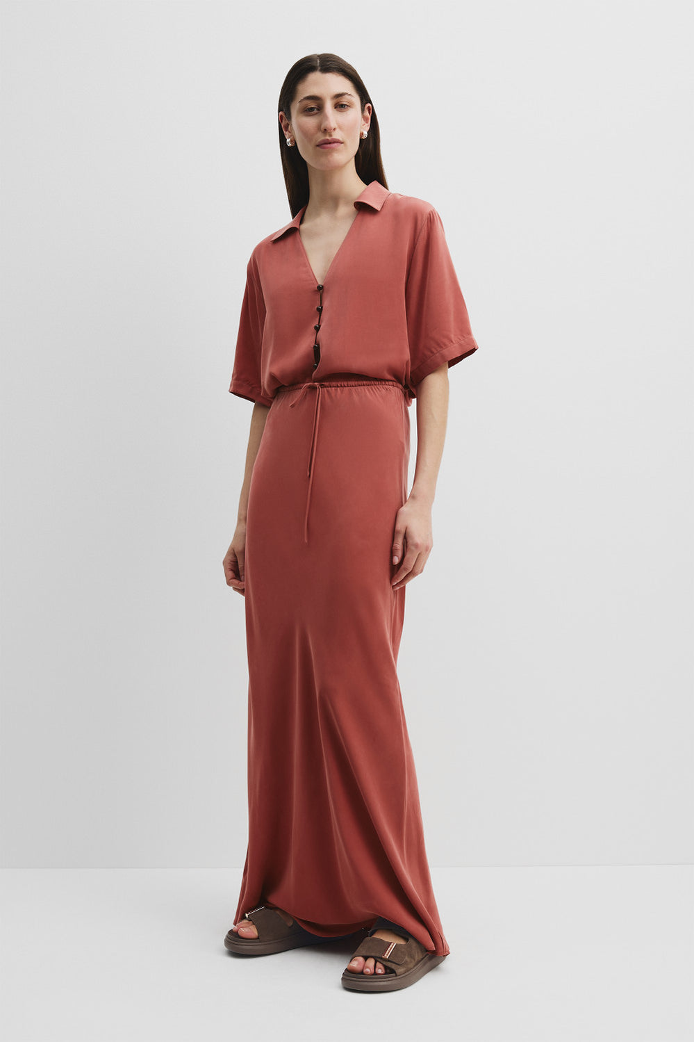 Pull On Cupro Skirt