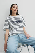 Australian Cotton Stripe Heritage Embroidered T-Shirt