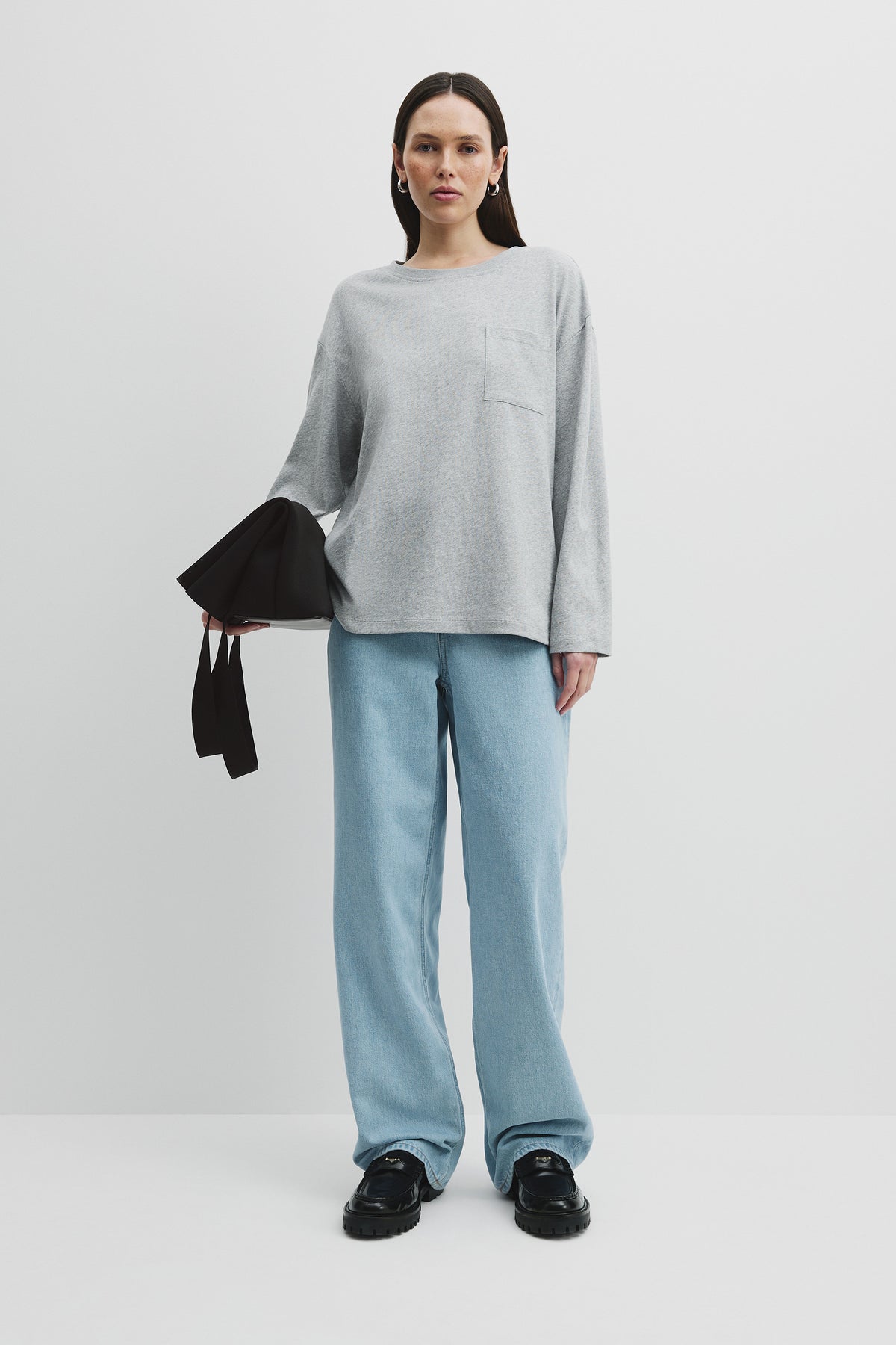 Cotton Long Sleeve Relaxed T-Shirt