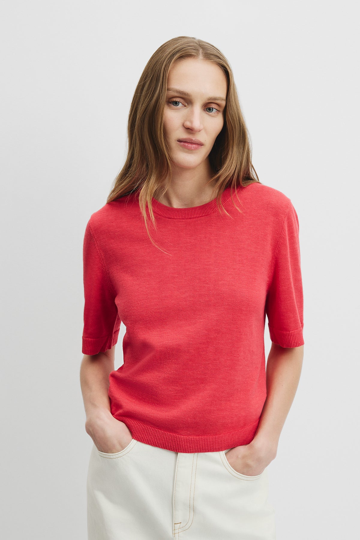 Organically Grown Cotton Linen Short Sleeve Knit