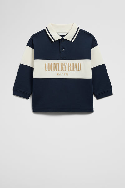Organically Grown Cotton Logo Rugby T-Shirt