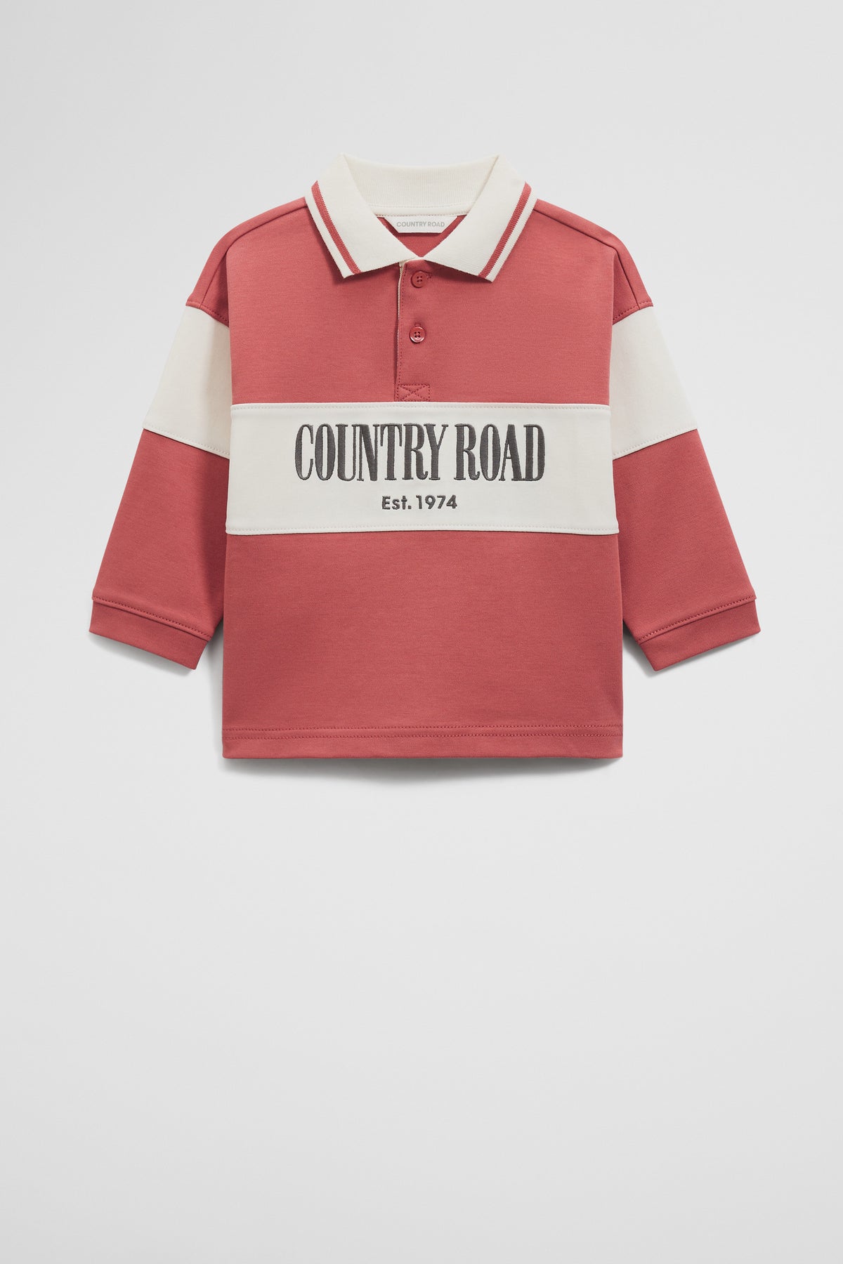 Organically Grown Cotton Logo Rugby T-Shirt
