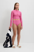 Teen Nylon Blend High Waisted Swim Bottom