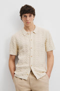 Cotton Cable Knit Shirt