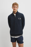 Australian Cotton Cr Logo Half Zip Sweat