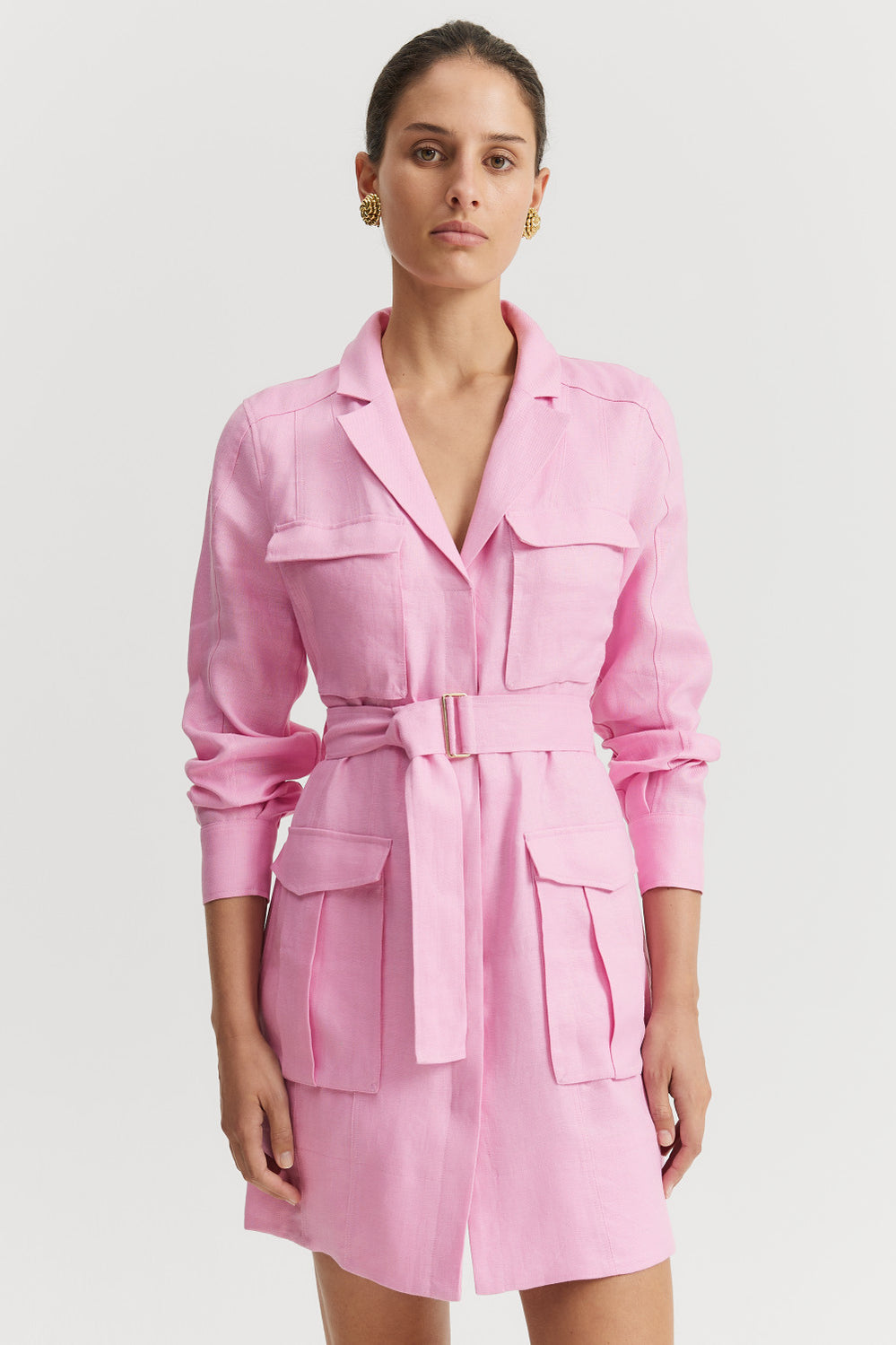 Utility Pocket Mini Dress