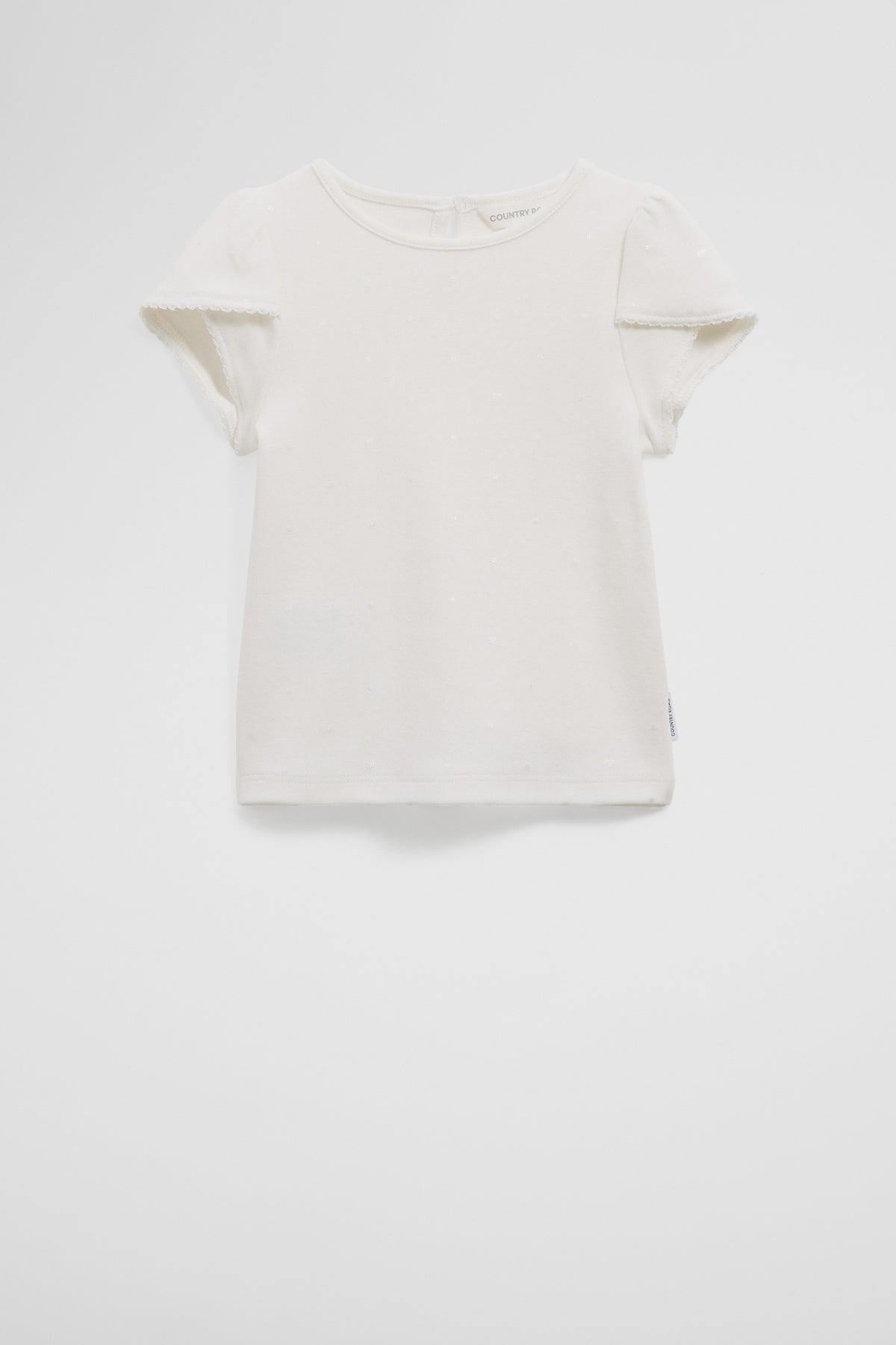 Organically Grown Cotton Blend Tulip Sleeve T-Shirt