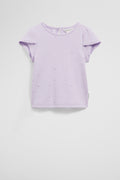 Organically Grown Cotton Blend Tulip Sleeve T-Shirt