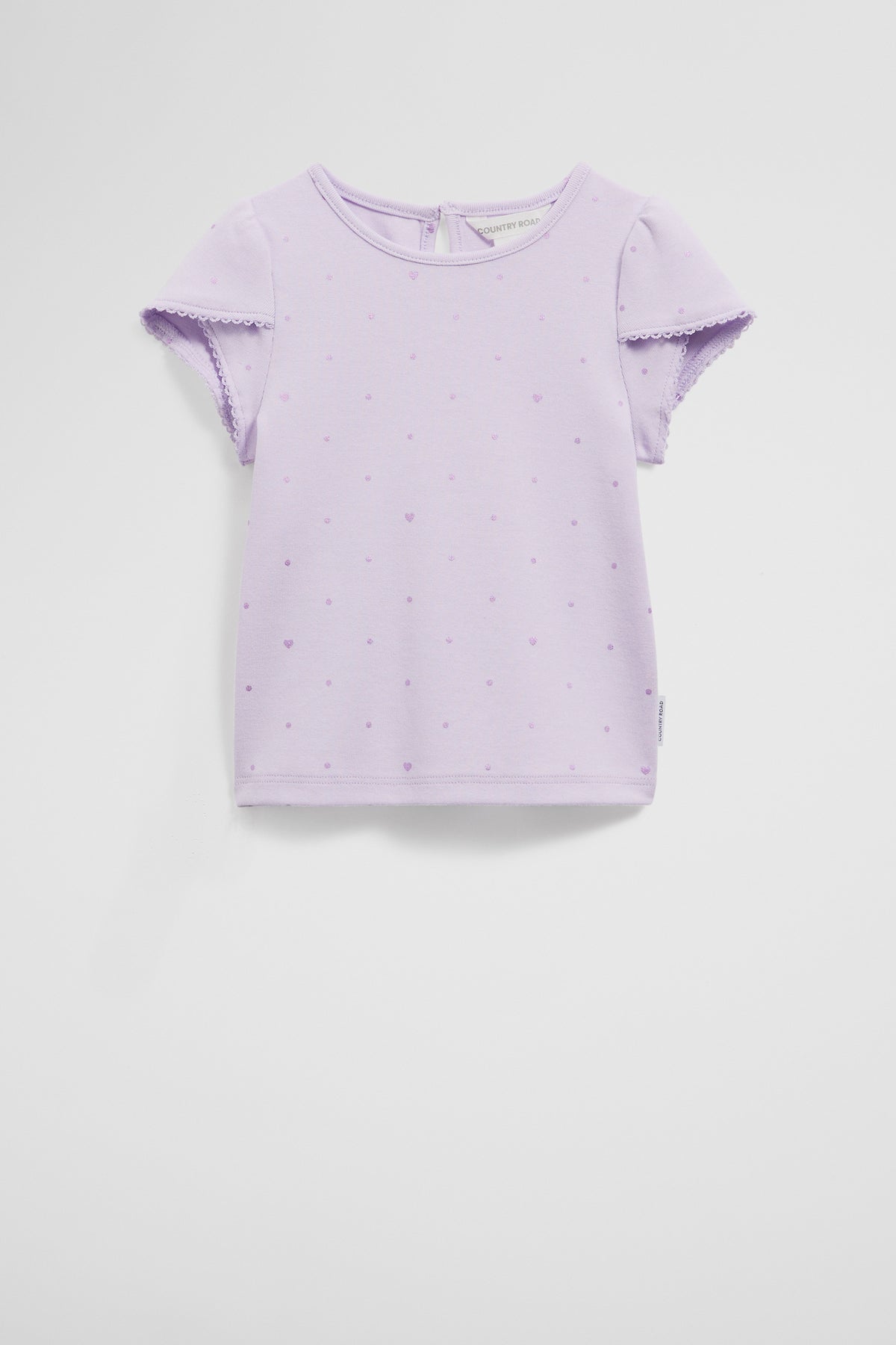 Organically Grown Cotton Blend Tulip Sleeve T-Shirt