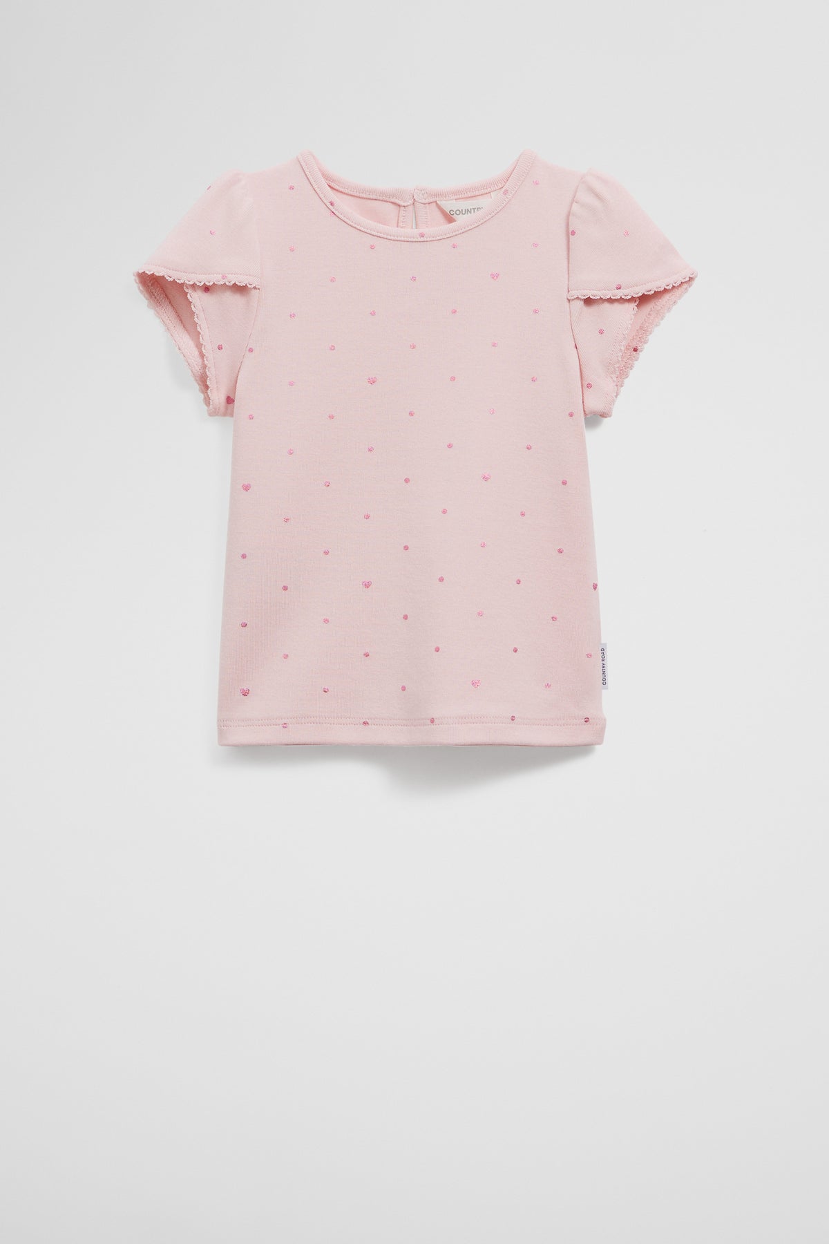 Organically Grown Cotton Blend Tulip Sleeve T-Shirt