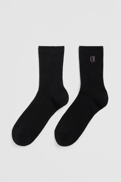 Australian Cotton Blend Cr Ribbed Three Quarter Crew Sock