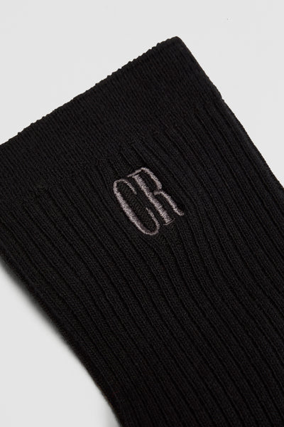 Australian Cotton Blend Cr Ribbed Three Quarter Crew Sock