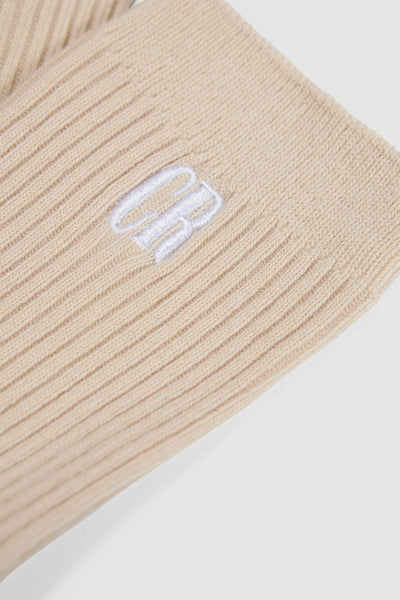 Australian Cotton Blend Cr Ribbed Three Quarter Crew Sock