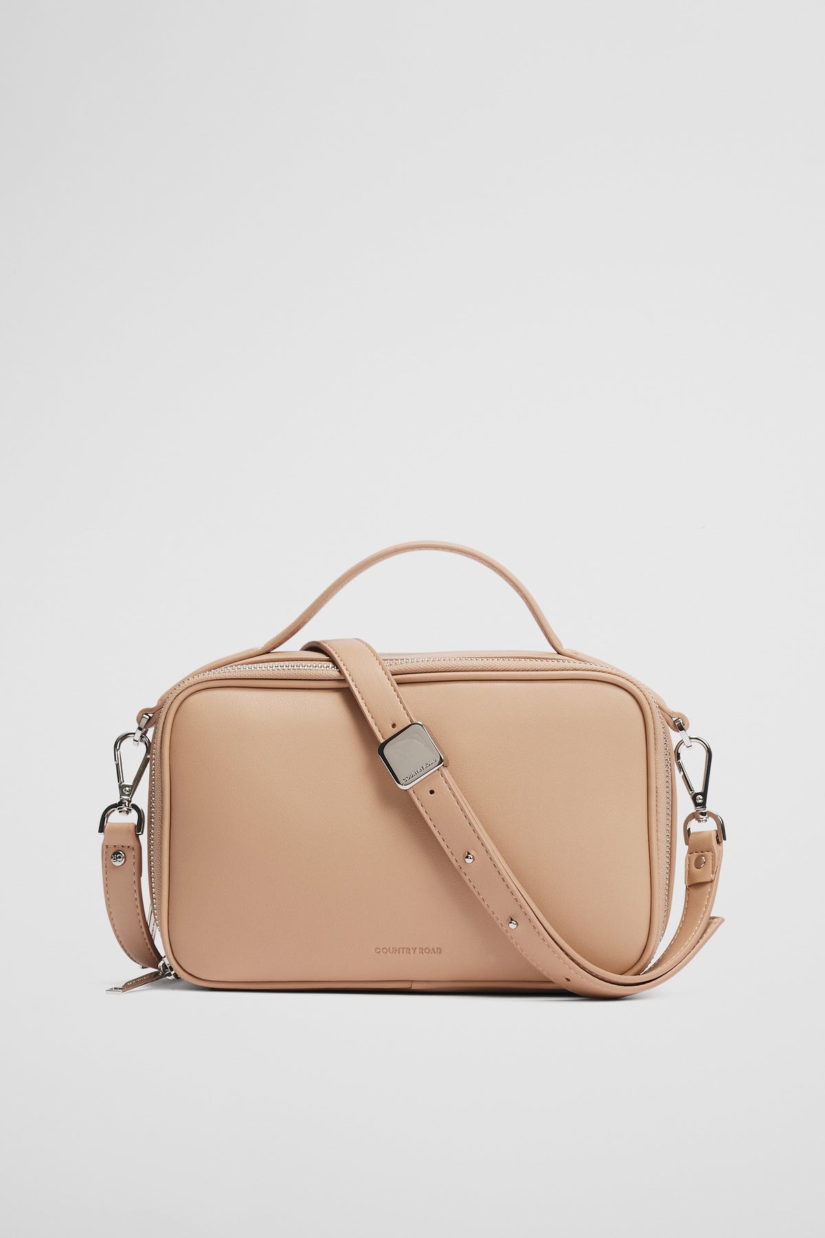 Double Zip Handle Crossbody Bag