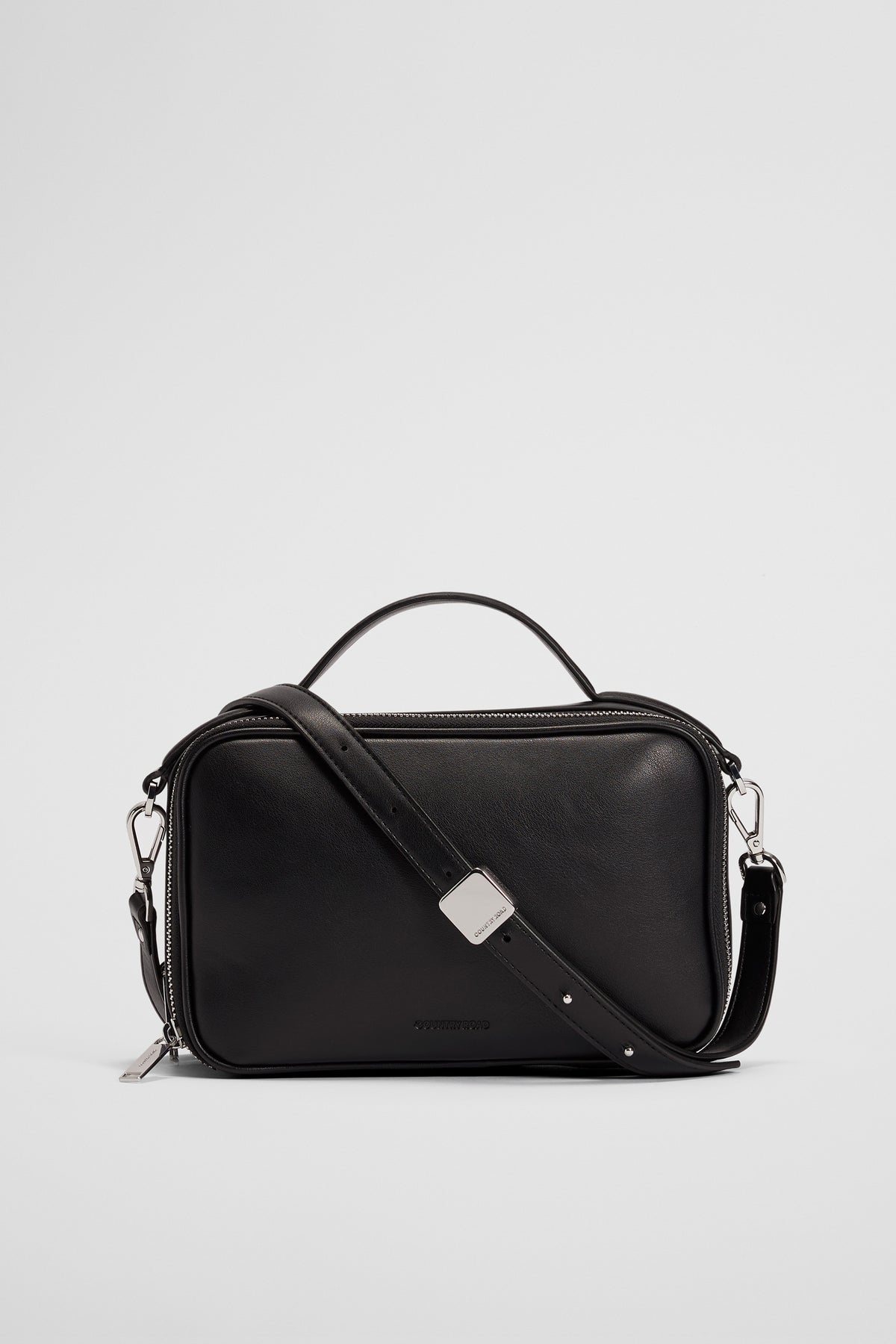 Double Zip Handle Crossbody Bag
