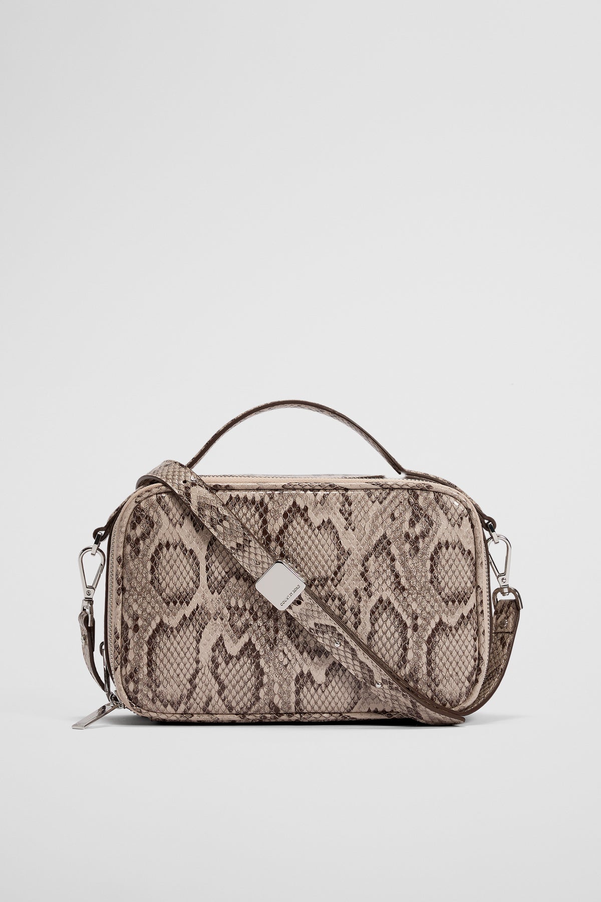 Double Zip Handle Crossbody Bag