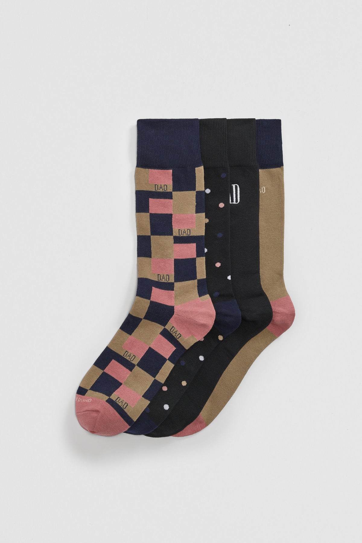 Cotton Blend Dad Sock Pack Of 4