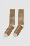 Cotton Blend Gingham Sock