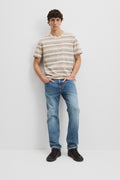 Cotton Modern Logo Stripe T-Shirt