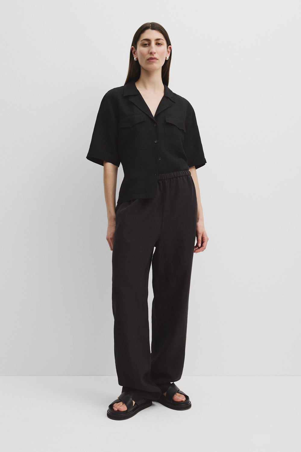 Linen Pull-On Pant